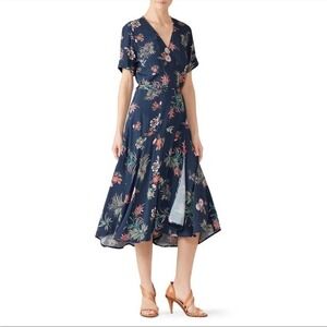 Fifteen twenty floral tropical tie wrap dress